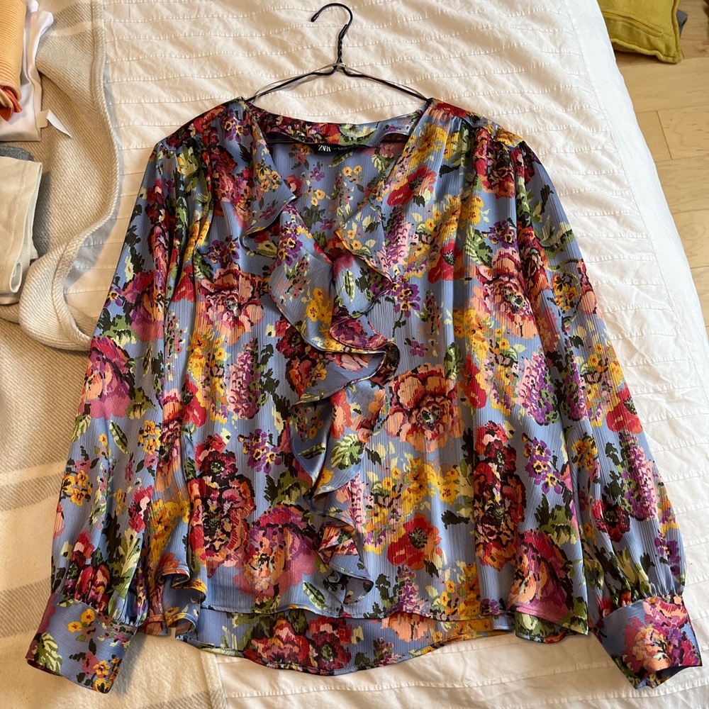 Zara flower blouse